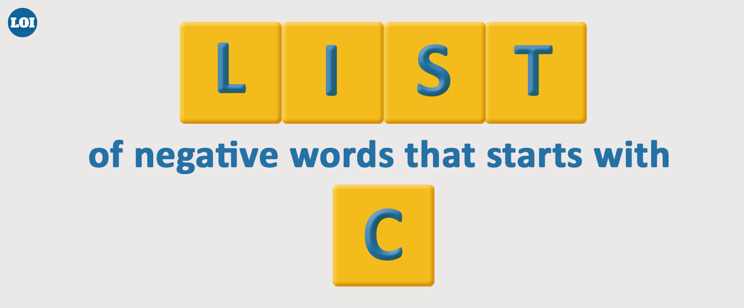 List Of Negative Words That Starts With C Negative Words That Starts 